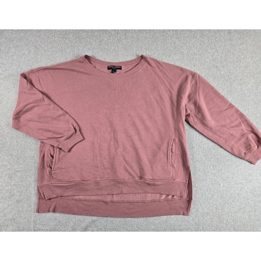 French Laundry Womens Size 1X Sport Mauve Pink Sweatshirt Pockets High Low Hem